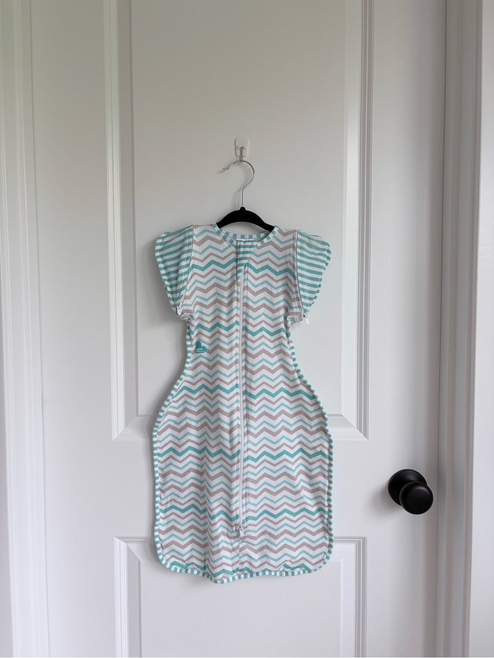 🩵Love to Dream Swaddle Up Transition Bag Lite 0.2 Tog Teal Chevron
